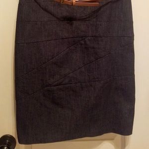 Jean material cap sleeve dress